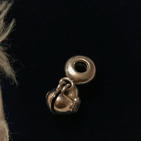 PANDORA You & Me Two Part Dangle Charm CZ Fuchsia - Picture 5 of 5